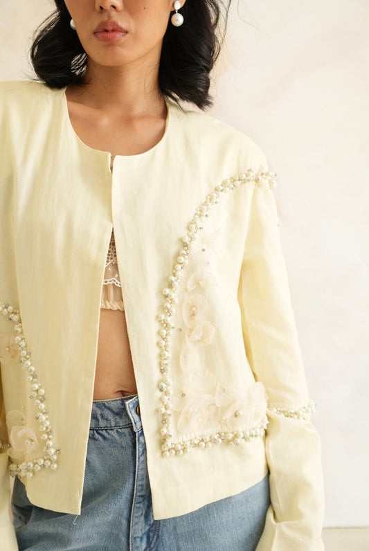 Blonde Wood Heart Jacket