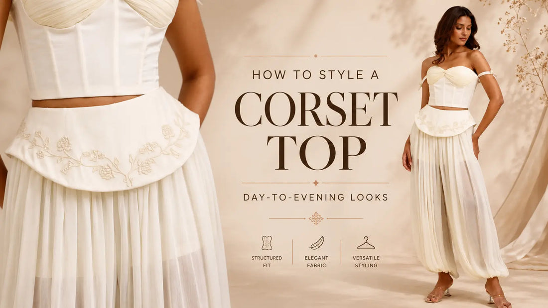 how to style a corset top — Label Nishtha Bansal