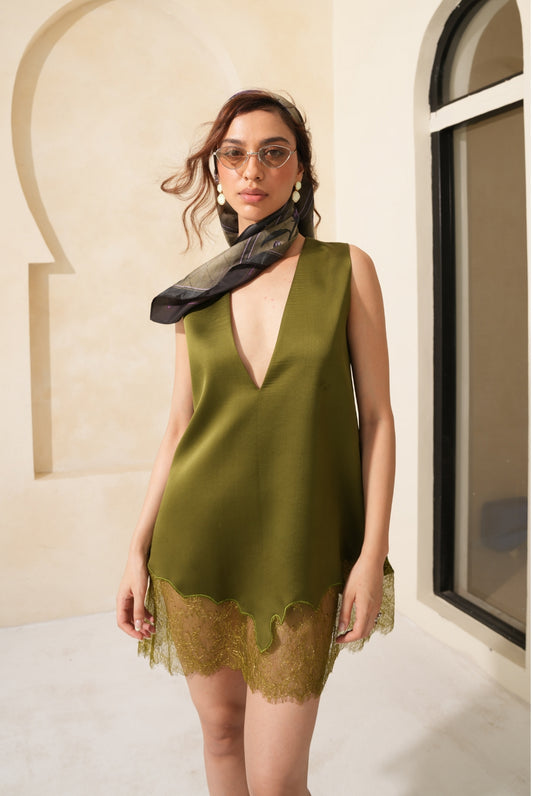 V-Neck Short Dress