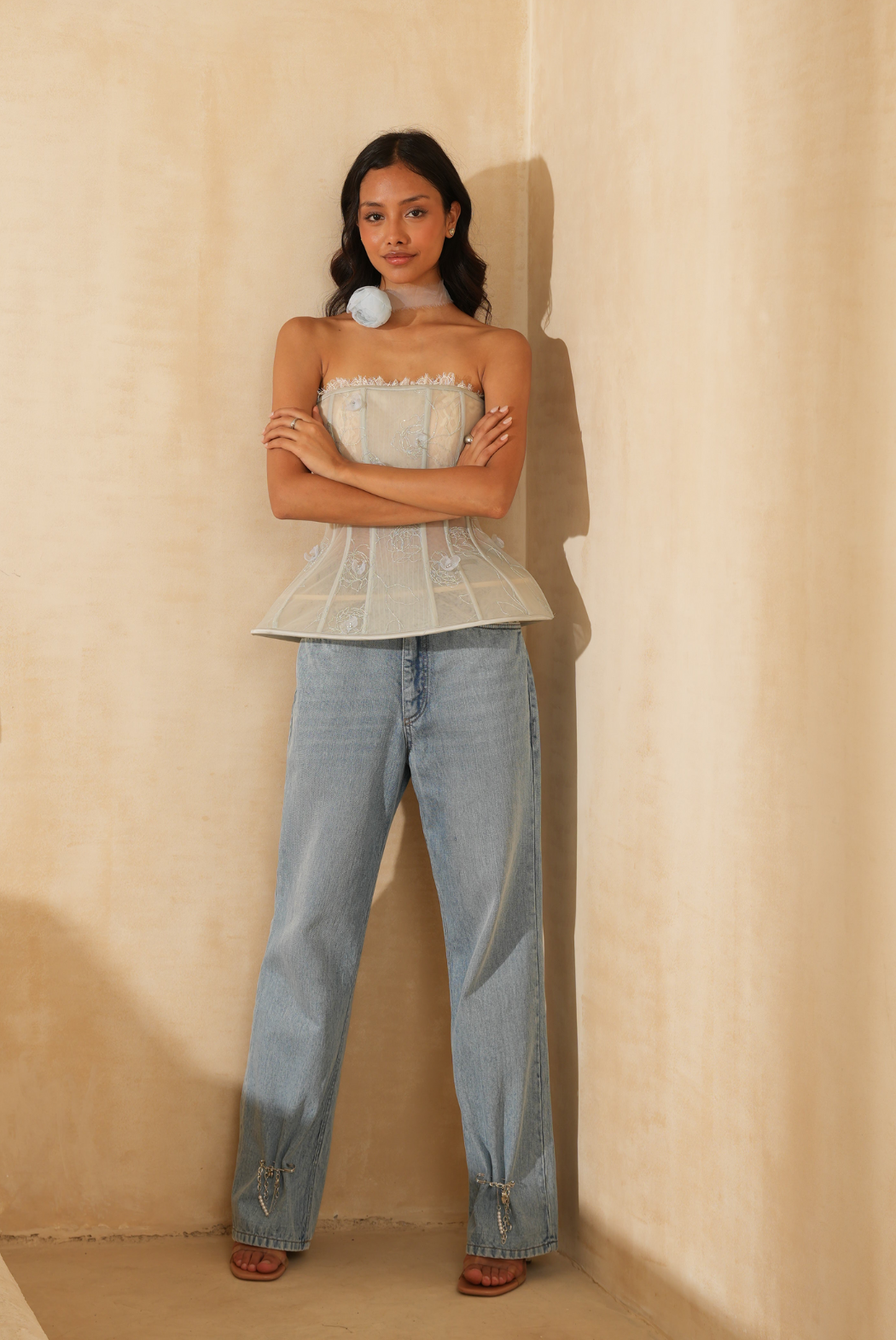 Blue Wash Corset