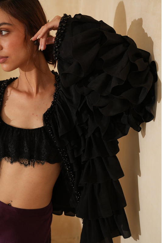Black Fringe Jacket