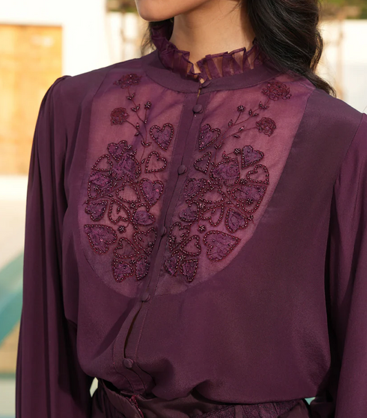 Wine Lace Shirt
