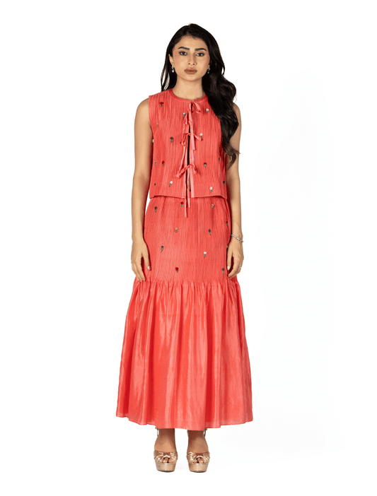 Peach Embellished Set